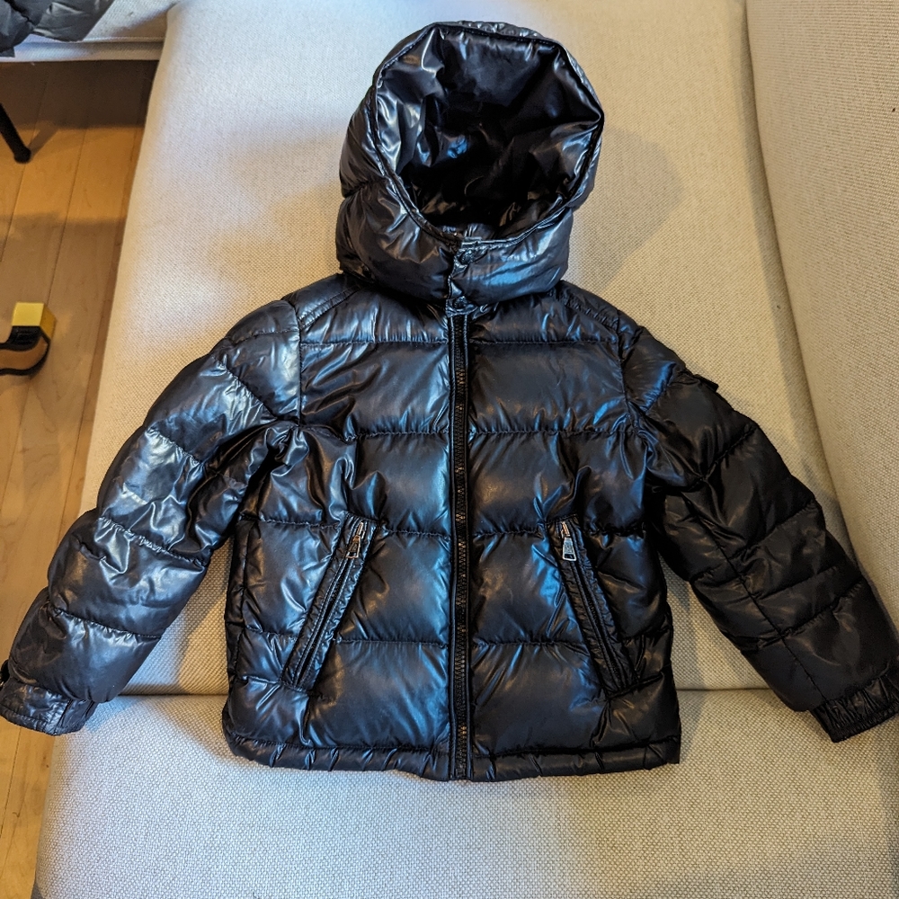 Moncler Black Puffer Down Coat Size 4